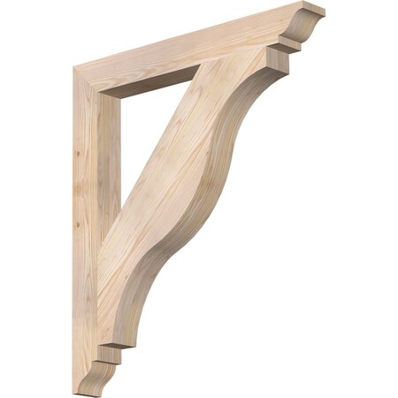 Ekena Millwork Funston Traditional Smooth Bracket, Douglas Fir, 3 1/2"W x 30"D x 34"H BKT04X30X34FST01SDF